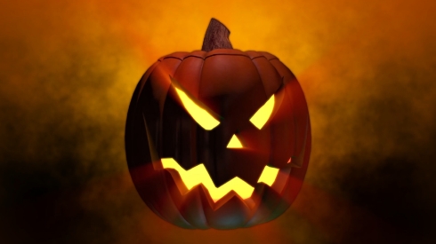 Halloween Evil Pumpkin Spin Loop
