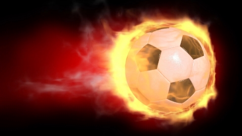 Soccer Ball On Fire Loop