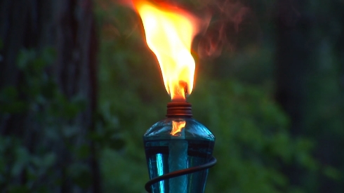 Tiki torch fire