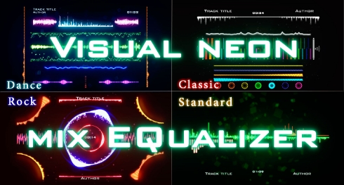 Visual neon mix equalizer